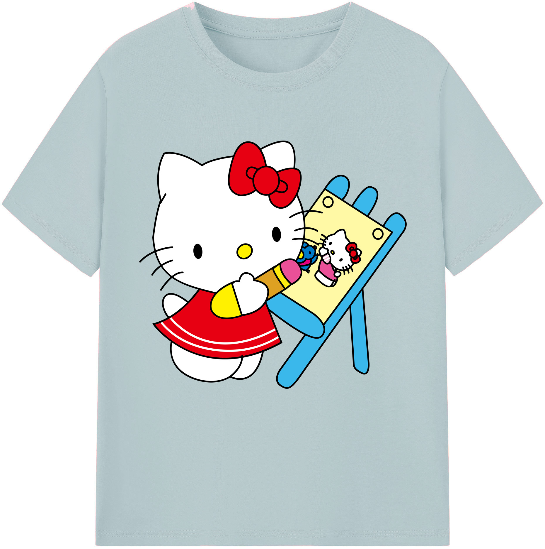 （画像用） Hello Kitty ハローキティ 綿100％半袖Tシャツ（フロントプリント）